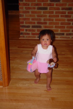 Kasen with Purse and Bear